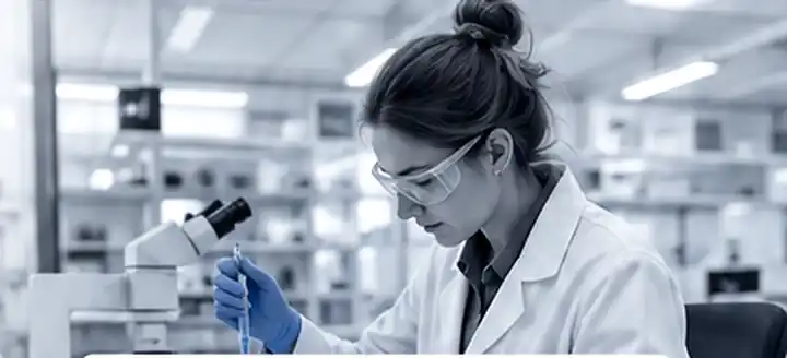 Chercheuse travaillant dans un laboratoire